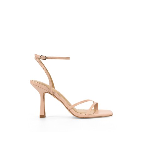 Limited Time Offer Sprinkle Strappy Heels - Nude Leather On Hand Now