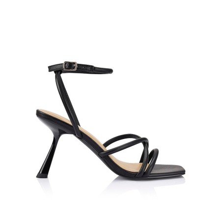 Limited Time Offer Spruce Heeled Sandals - Black Leather Fresh Release