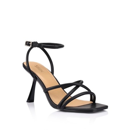 Limited Time Offer Spruce Heeled Sandals - Black Leather Fresh Release