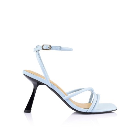 Limited Time Offer Spruce Heeled Sandals - Pale Blue Leather Immediate Availability