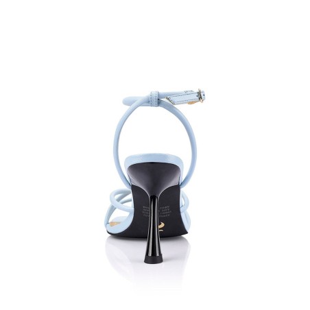 Limited Time Offer Spruce Heeled Sandals - Pale Blue Leather Immediate Availability