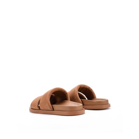 Limited Time Offer Lacey Footbed Sandals - Tan Leather Available for Immediate Shipping