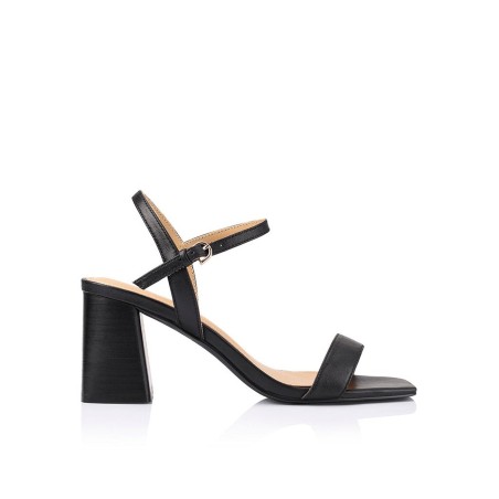 Limited Time Offer Steele Heeled Sandals - Black Leather