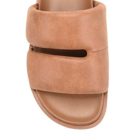 Limited Time Offer Lacey Footbed Sandals - Tan Leather Available for Immediate Shipping