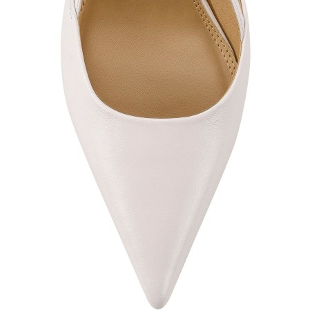 Limited Time Offer Yasmine Slingback Heels - Chalk Leather Fresh Release