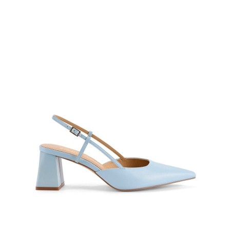 Limited Time Offer Yasmine Slingback Heels - Pale Blue Leather Limited Stock